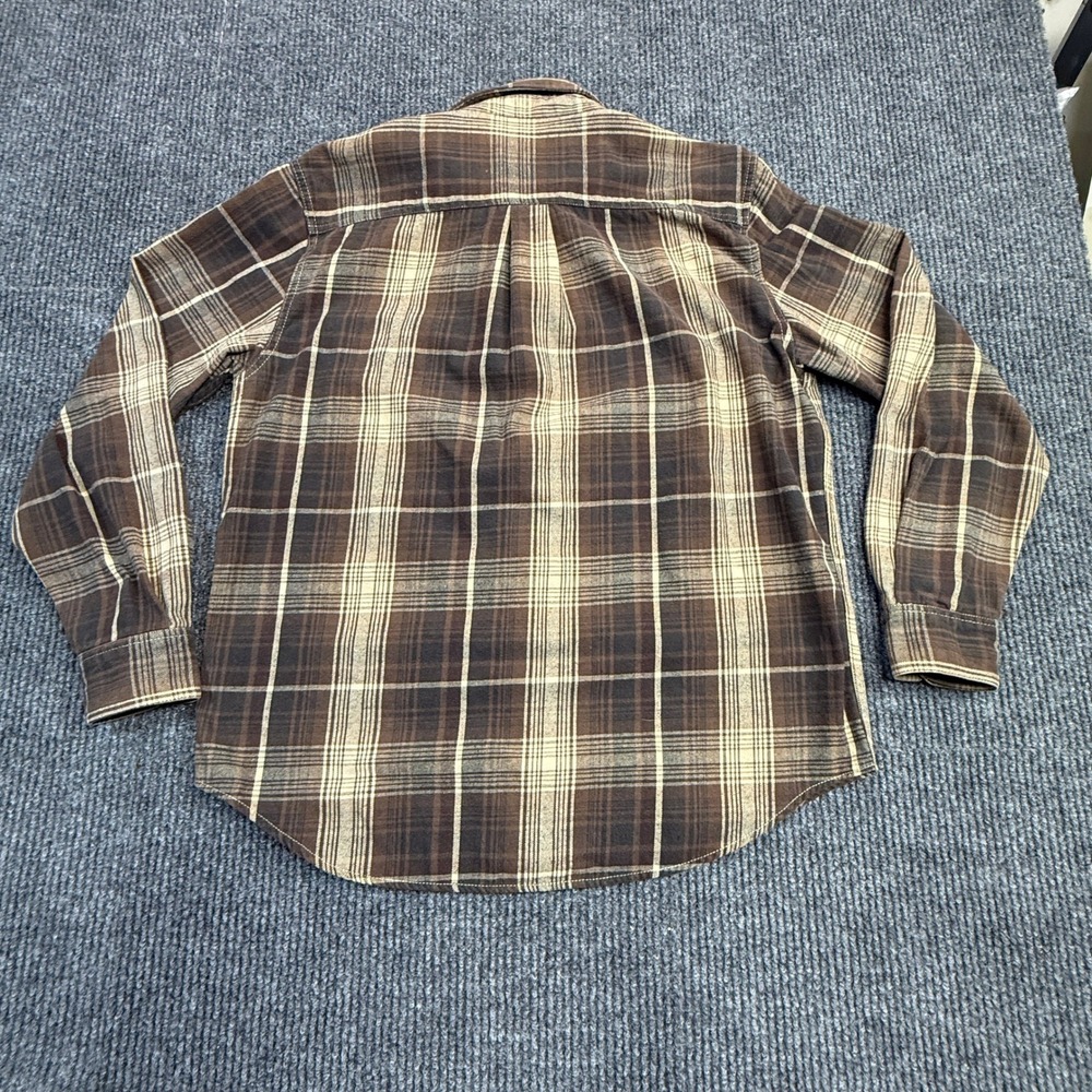 Old Mill Mens Size Large Plaid Flannel Button Down Long Sleeve Cotton Blend - Picture 2 of 10